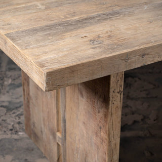 Reclaimed Weathered Wood Dining Table - Qarnation