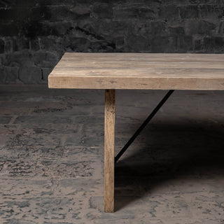 Reclaimed Weathered Wood Dining Table - Qarnation