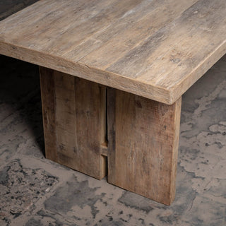 Reclaimed Weathered Wood Dining Table - Qarnation