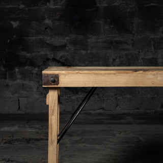 The Heaven Hinge Console Table with shelf - Qarnation
