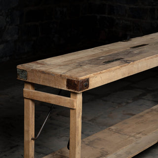 The Heaven Hinge Console Table with shelf - Qarnation