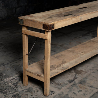 The Heaven Hinge Console Table with shelf - Qarnation