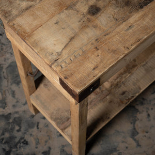 The Heaven Hinge Console Table with shelf - Qarnation