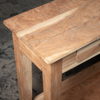 Timeless Tappered Drawered & Shelfed Console - Qarnation