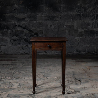 Vintage Reclaimed Neem Wood Bedside Table With Drawer - Qarnation