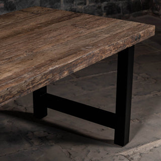 Vintage Reclaimed Weathered Wood dining Table - Qarnation