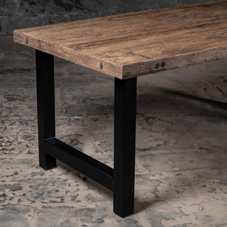 Vintage Reclaimed Weathered Wood dining Table - Qarnation