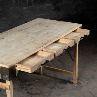 Vintage Reclaimed Wood Desk - Qarnation